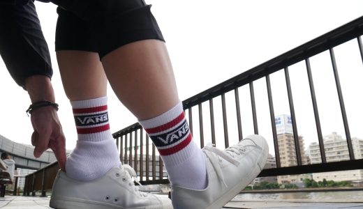 白ソックス系男子のおすすめする「VANS」のソックスはハーパンシーズンのアクセントになるよ!|白靴下ギャラリー