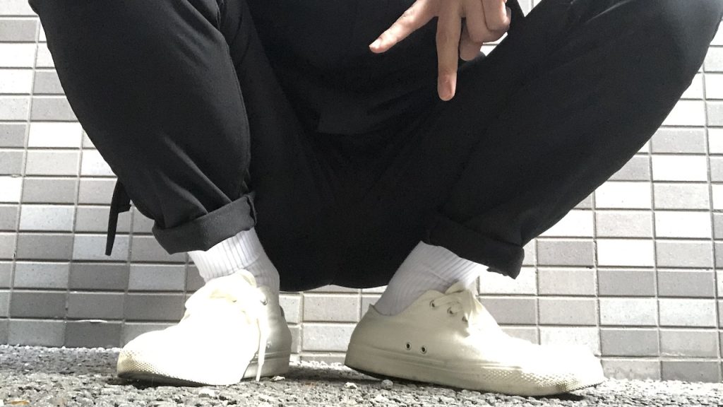 珍しくスクールソックス履きました|白靴下男子