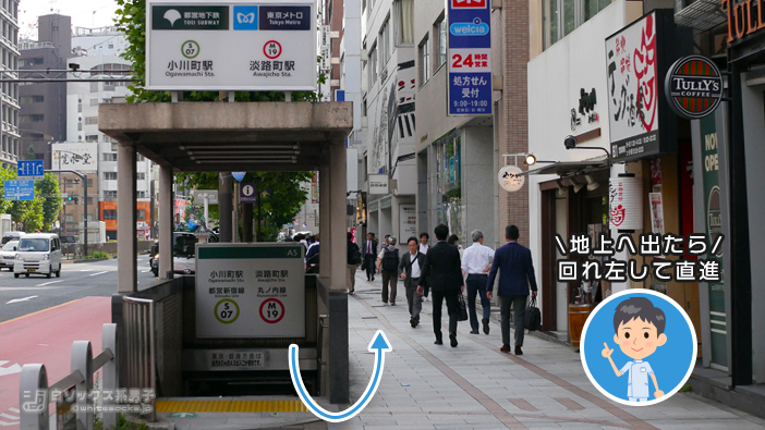 淡路町駅からナナイロ脱毛部までのアクセス