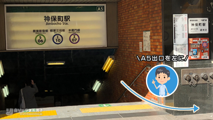 神保町駅からナナイロ脱毛部までのアクセス
